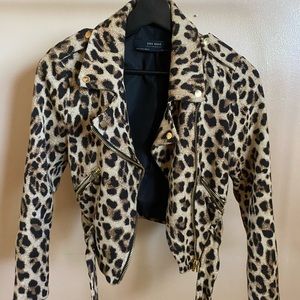 ZARA Leopard Motorcycle Jacket